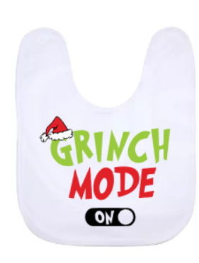 Christmas Grinch Baby Bib
