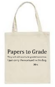 Teacher tote- papers to grade
