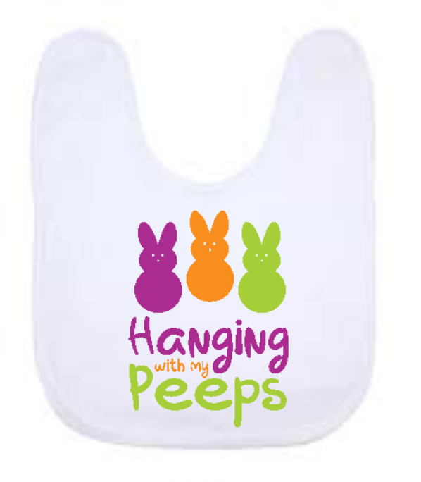 Easter bib - hanging with my peeps