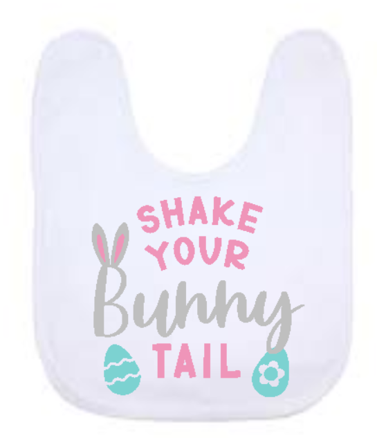 Easter bib - shake your bunny tail