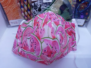 Watermelon print material face mask