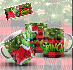 Grinch christmas mug - full wrap
