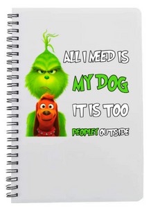 Grinch notebook/journal Great Christmas Gift