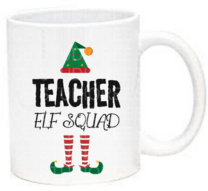 Teacher Elf squad mug- great christmas gift