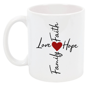 Family, Love Faith Hope 3 Cup NH