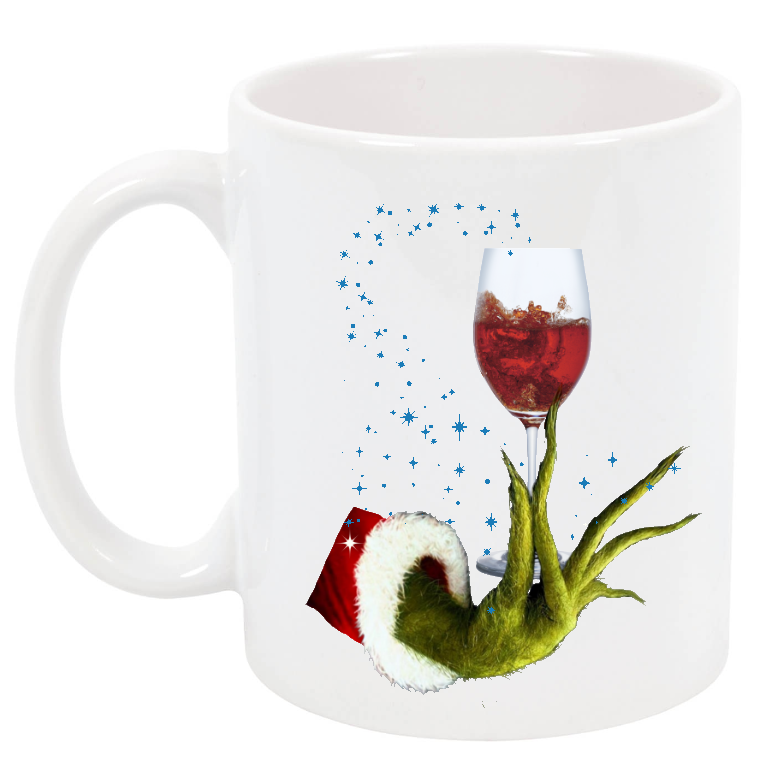 Grinch Wine- Christmas Mug